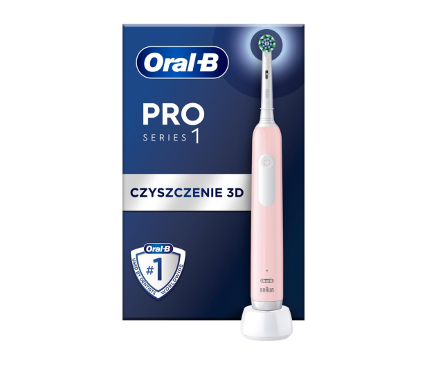Oral-B Szczoteczka rotacyjna Pro1 Cross Action (różowa) - 1162998 - zdjęcie 3